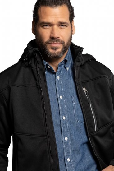 JP1880 714279 Softshelljacka med fleecefoder Svart - Jackor - Stora jackor - 2XL-12XL