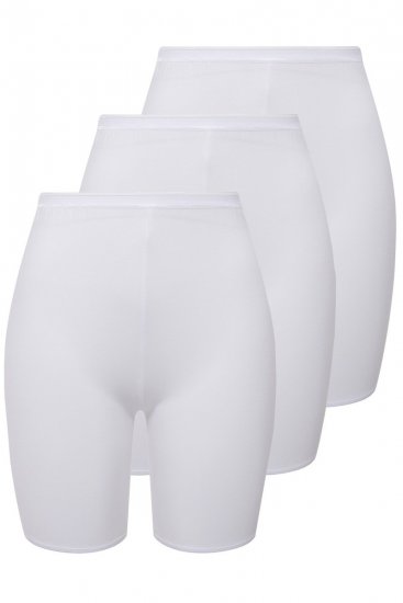 Ulla Popken 716595 Boxertrosor med skavskydd 3-pack Vit - Trosor - 
