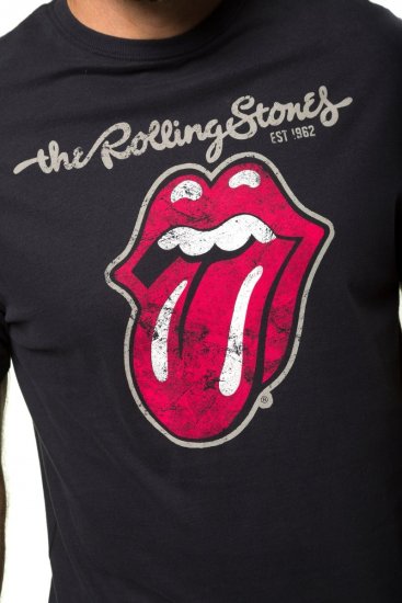 JP1880 Rolling Stones Graphic Band Comfort Fit T-Shirt Black - T-shirts - Stora T-shirts - 2XL-14XL
