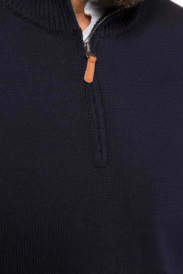 JP1880 716842 Stickad tröja med dragkedja i kragen Mörkblå - Tröjor & hoodies - Stora hoodies & tröjor - 2XL-14XL