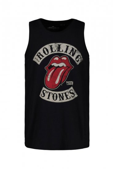JP1880 Rolling Stones Graphic Band Tank Top Black - T-shirts - Stora T-shirts - 2XL-14XL