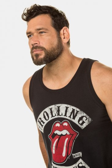 JP1880 Rolling Stones Graphic Band Tank Top Black - T-shirts - Stora T-shirts - 2XL-14XL