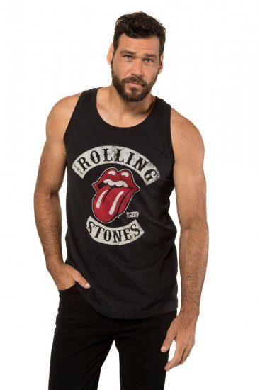 JP1880 Rolling Stones Graphic Band Tank Top Black - T-shirts - Stora T-shirts - 2XL-14XL