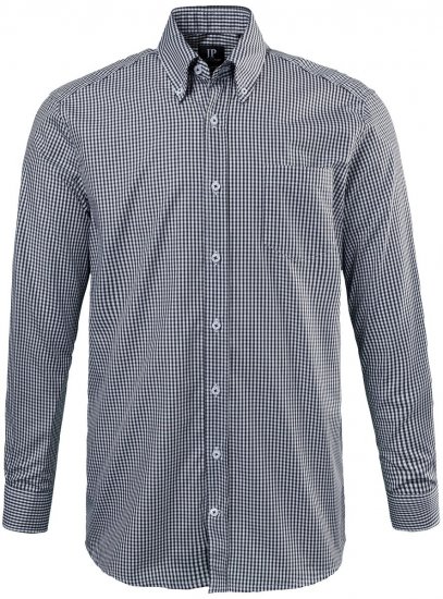 JP1880 722859 Långärmad vichyrutig skjorta Svart - Skjortor - Stora skjortor - 2XL-8XL