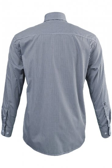 JP1880 722859 Långärmad vichyrutig skjorta Svart - Skjortor - Stora skjortor - 2XL-8XL