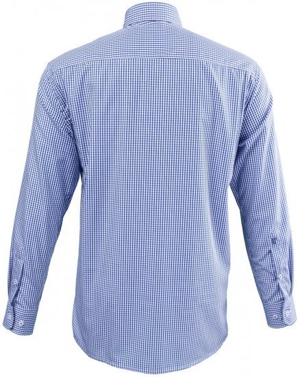 JP1880 722859 Långärmad vichyrutig skjorta Ljusblå - Skjortor - Stora skjortor - 2XL-8XL