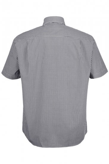 JP1880 722860 Kortärmad vichyrutig skjorta Svart - Skjortor - Stora skjortor - 2XL-8XL