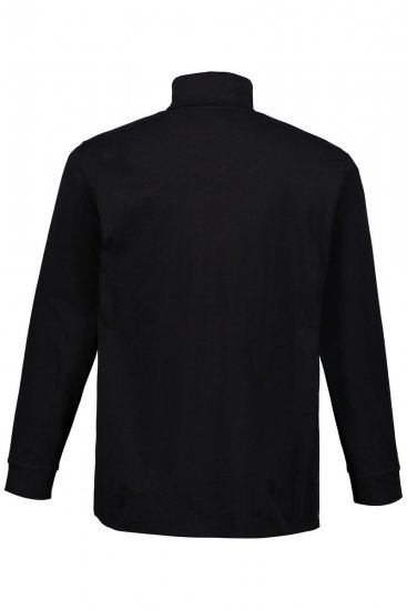 JP1880 723303 Långärmad tröja med polokrage Svart - Tröjor & hoodies - Stora hoodies & tröjor - 2XL-14XL