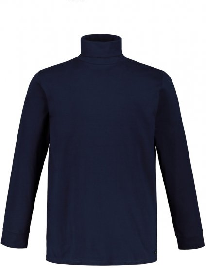JP1880 723303 Långärmad tröja med polokrage Mörkblå - Tröjor & hoodies - Stora hoodies & tröjor - 2XL-14XL