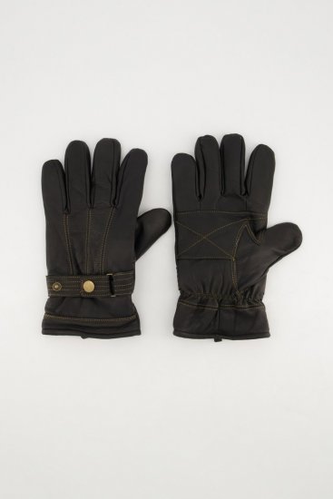 JP1880 Gloves Leather Warm Lining Black - Handskar - 