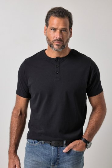JP1880 726695 Henley t-shirt Svart TALL - TALL T-shirts - T-Shirts för Långa Män