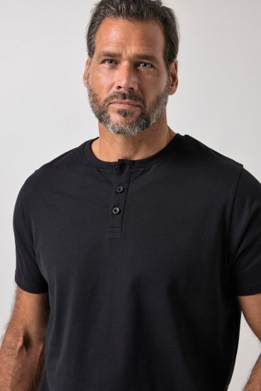 JP1880 726695 Henley t-shirt Svart TALL - TALL T-shirts - T-Shirts för Långa Män