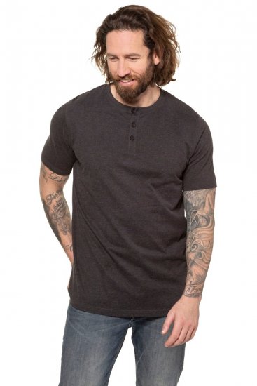 JP1880 726695 Henley t-shirt Mörkgrå - T-shirts - Stora T-shirts - 2XL-14XL