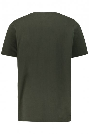JP1880 726695 Henley t-shirt Mörkoliv - T-shirts - Stora T-shirts - 2XL-14XL
