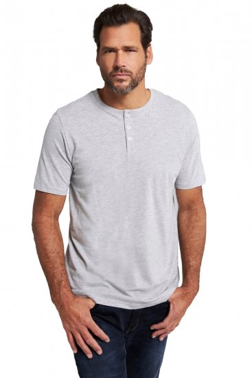JP1880 726695 Henley t-shirt Gråmelerad - T-shirts - Stora T-shirts - 2XL-14XL