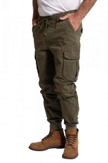 JP1880 782635 Cargobyxor med benfickor Olivgrön - Jeans & byxor - Stora Jeans och Stora Byxor