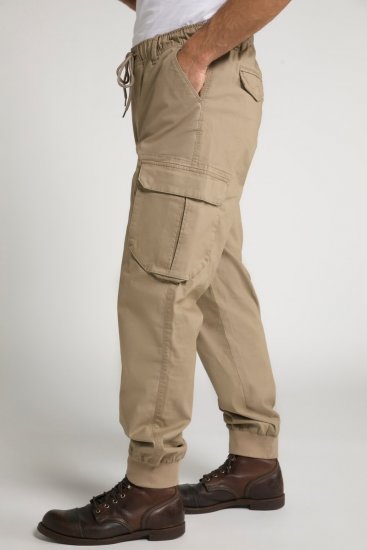 JP1880 782635 Cargobyxor med benfickor Sand - Jeans & byxor - Stora Jeans och Stora Byxor