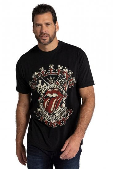JP1880 Rolling Stones Graphic Comfort Fit Band T-Shirt Black - T-shirts - Stora T-shirts - 2XL-14XL