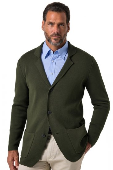 JP1880 Milano Flexnamic Stickad kavaj Mörkoliv - Kostymer och kavajer - Kostymer i stora storlekar