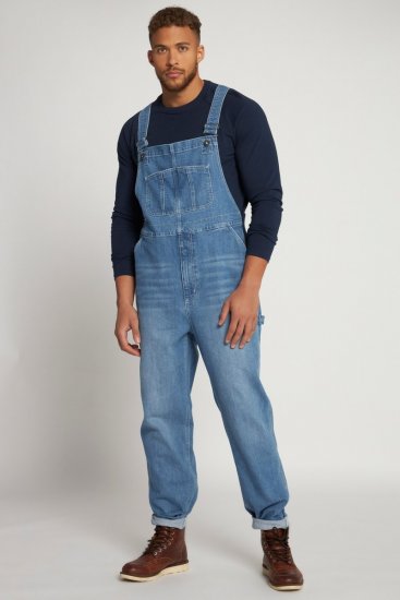 JP1880 Dungarees Denim Adjustable Straps Blue - Jeans & byxor - Stora Jeans och Stora Byxor