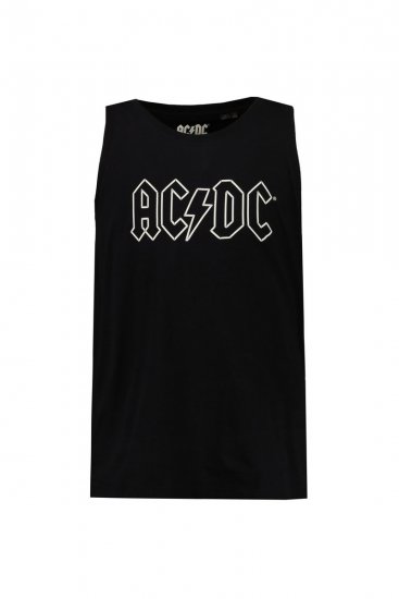 JP1880 AC/DC Graphic Comfort Fit Band Tank Top Black - T-shirts - Stora T-shirts - 2XL-14XL