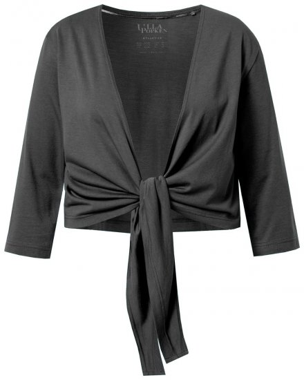 Ulla Popken 794514 Jerseybolero med knytning Antracit - Boleros - 
