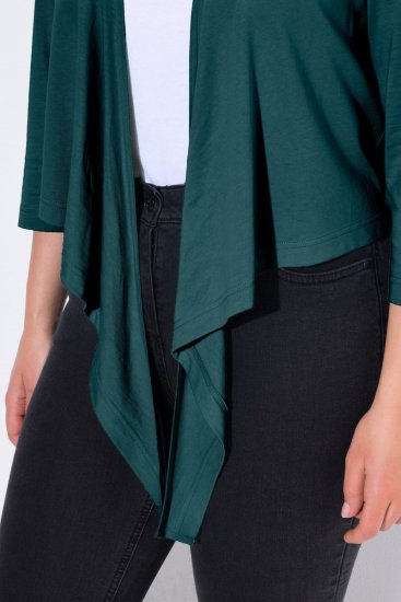 Ulla Popken 794514 Jerseybolero med knytning Petrol - Boleros - 