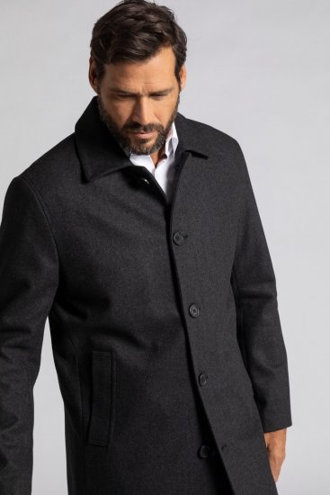 JP1880 Coat Wool Blend Water Repellent Dark Grey - Jackor - Stora jackor - 2XL-12XL
