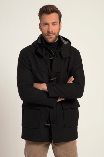 JP1880 Dufflecoat Water-repellent Black - Jackor - Stora jackor - 2XL-12XL