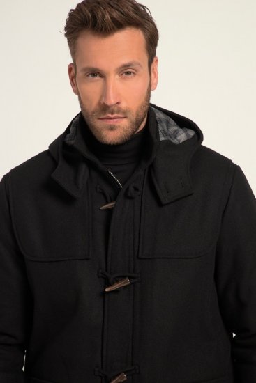 JP1880 Dufflecoat Water-repellent Black - Jackor - Stora jackor - 2XL-12XL