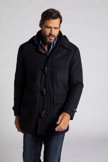 JP1880 Duffle Coat Water Repellent with Detachable Hood Navy - Jackor - Stora jackor - 2XL-12XL