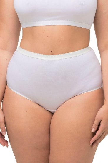 Ulla Popken 795269 Trosor med hög midja 3-pack Vit - Trosor - 