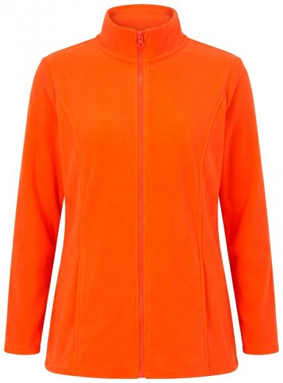 Ulla Popken 796970 Lätt fleecejacka Orangeröd - Fleecekläder - 