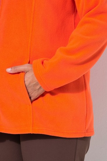 Ulla Popken 796970 Lätt fleecejacka Orangeröd - Fleecekläder - 