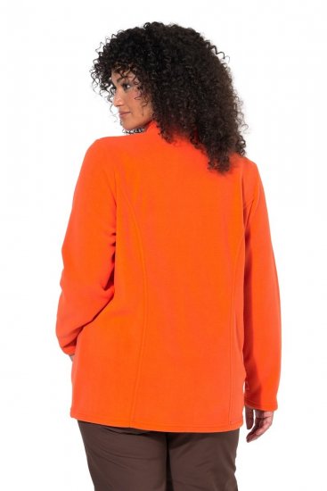 Ulla Popken 796970 Lätt fleecejacka Orangeröd - Fleecekläder - 