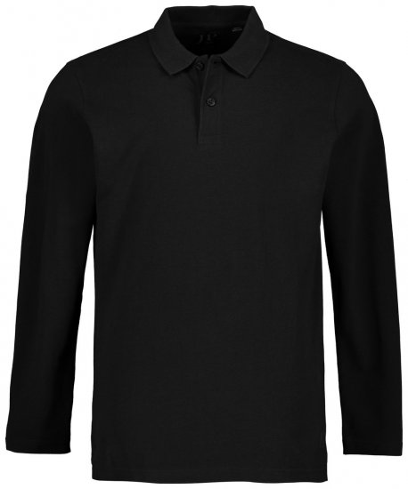 JP1880 799230 Långärmad pikétröja Svart - Pikétröjor - Stora pikétröjor - 2XL-8XL