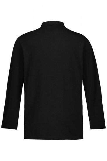 JP1880 799230 Långärmad pikétröja Svart - Pikétröjor - Stora pikétröjor - 2XL-8XL