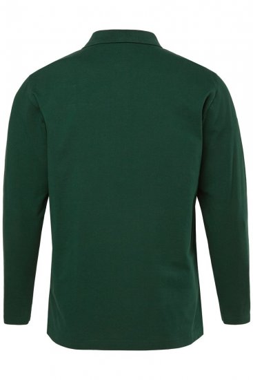 JP1880 Polo Shirt Long Sleeve Pique Dark Green - Pikétröjor - Stora pikétröjor - 2XL-8XL