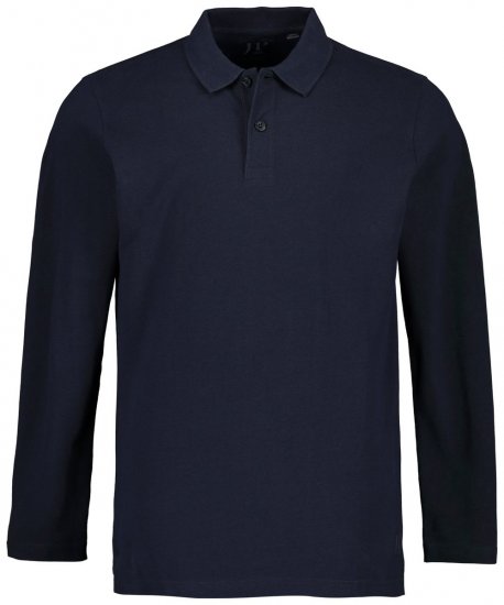 JP1880 799230 Långärmad pikétröja Mörkblå - Pikétröjor - Stora pikétröjor - 2XL-8XL