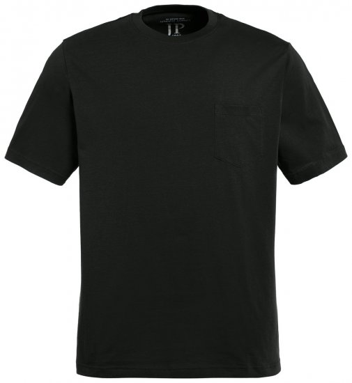 JP1880 799997 T-shirt med bröstficka Svart - T-shirts - Stora T-shirts - 2XL-14XL