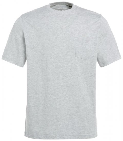 JP1880 799997 T-shirt med bröstficka Gråmelerad - T-shirts - Stora T-shirts - 2XL-14XL
