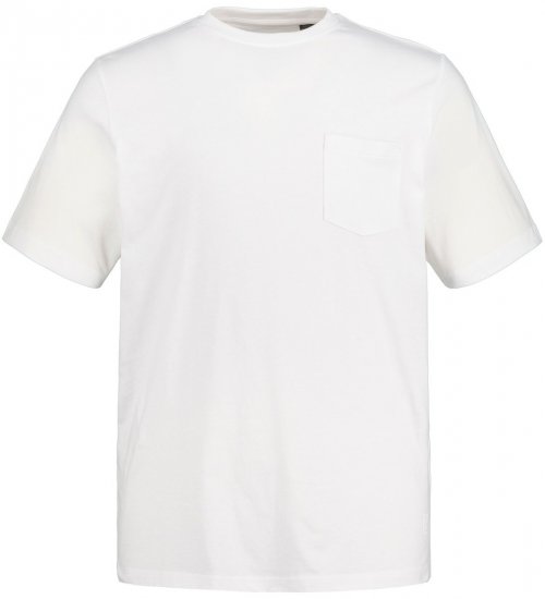 JP1880 799997 T-shirt med bröstficka Vit - T-shirts - Stora T-shirts - 2XL-14XL
