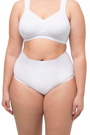 Ulla Popken 800498 Formande trosor med hög midja Vit - Shapewear - 