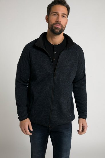 Jay-Pi 802394 Stickad fleecejacka Mörkblå TALL - TALL jackor - TALL jackor med extra ärmlängd