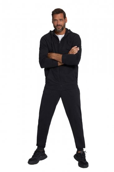 JP1880 802934 Mjukisset med huvjacka och byxa Svart - Tracksuits - Tracksuits herr stora storlekar