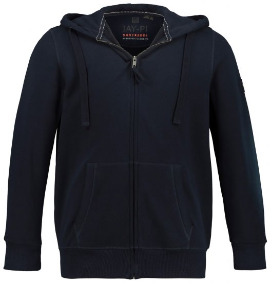 Jay-Pi 804164 Hoodie med dragkedja Mörkblå - Tröjor & hoodies - Stora hoodies & tröjor - 2XL-14XL
