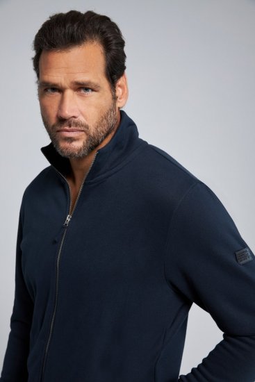 Jay-Pi 804180 Sweatjacka med ståkrage Mörkblå - Tröjor & hoodies - Stora hoodies & tröjor - 2XL-14XL