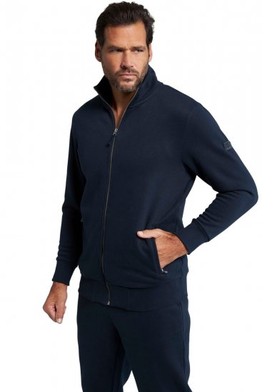 Jay-Pi 804180 Sweatjacka med ståkrage Mörkblå - Tröjor & hoodies - Stora hoodies & tröjor - 2XL-14XL