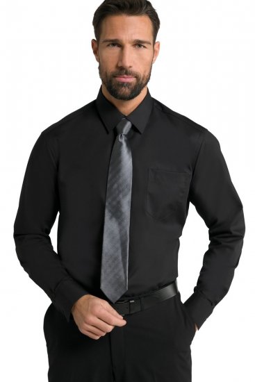 JP1880 Shirt Business Kent Collar Long Sleeve Black TALL - HERRKLÄDER MT-6XLT - Kläder för långa män
