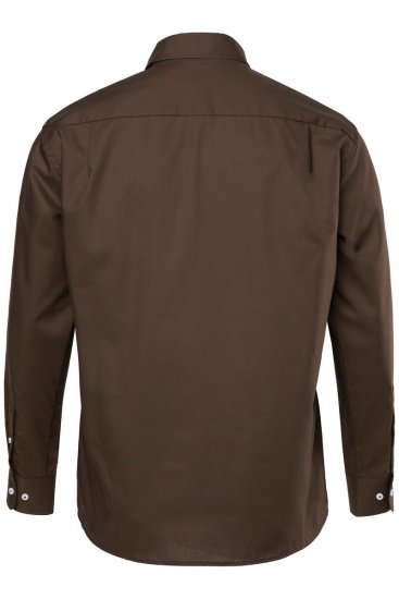 JP1880 Shirt Business Long Sleeve Brown - Skjortor - Stora skjortor - 2XL-8XL
